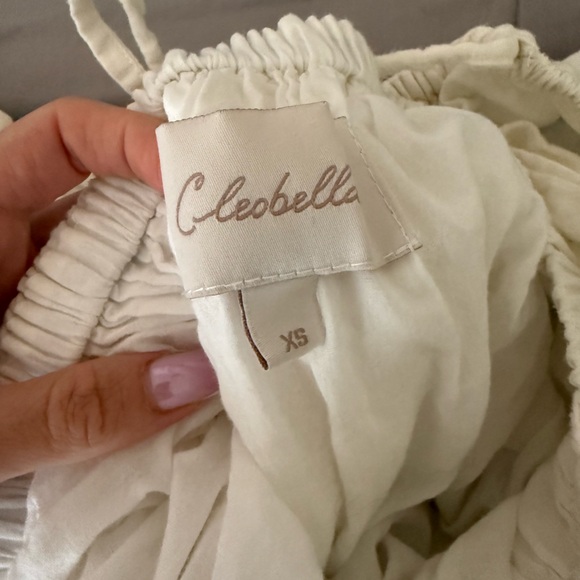 Cleobella Off shoulder “Olive” Mini dress in Ivory White, XS-S. Cottage core - Picture 4 of 8